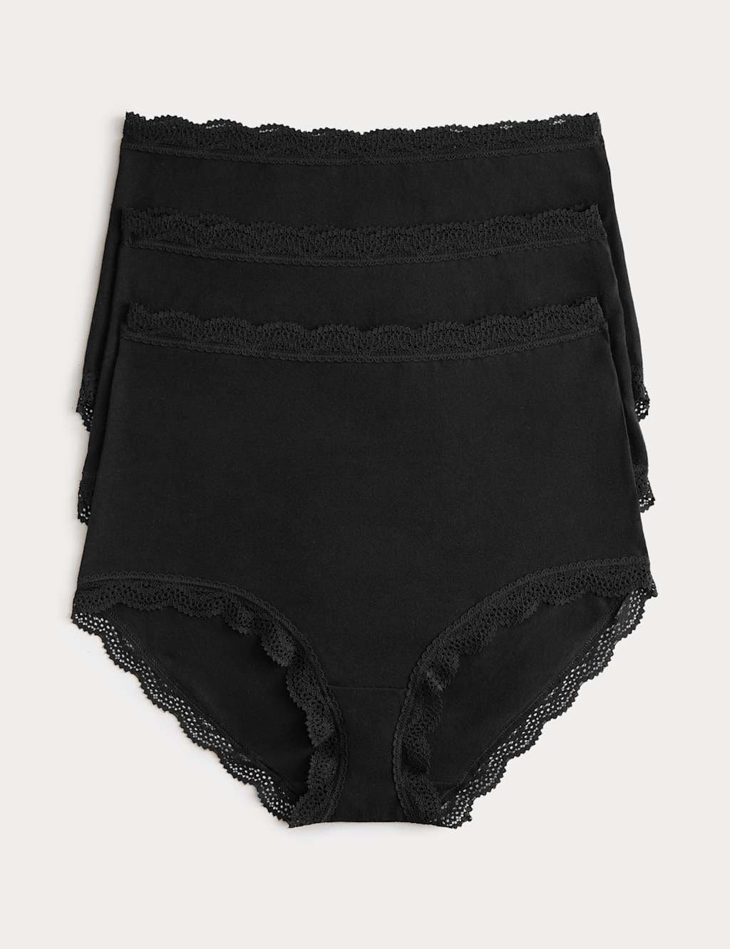 Marks & Spencer M&S 3pk Cotton Rich Full Briefs Black