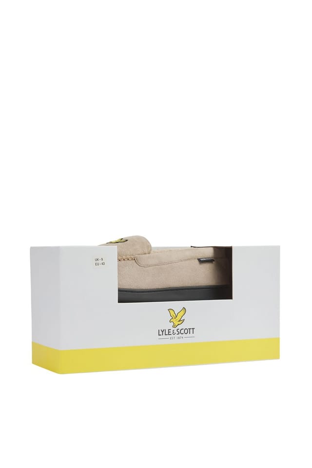Lyle & Scott Lyle & Scott Men's Aspen Boxed Slipper Cobblestone in Beige - 2