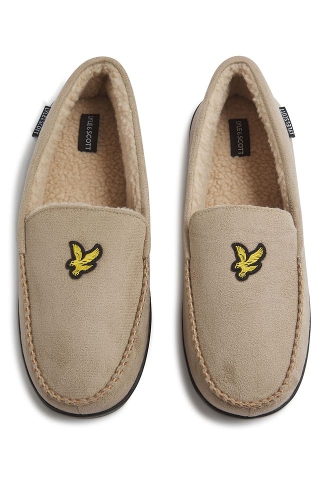 Lyle & Scott Lyle & Scott Men's Aspen Boxed Slipper Cobblestone in Beige - 3