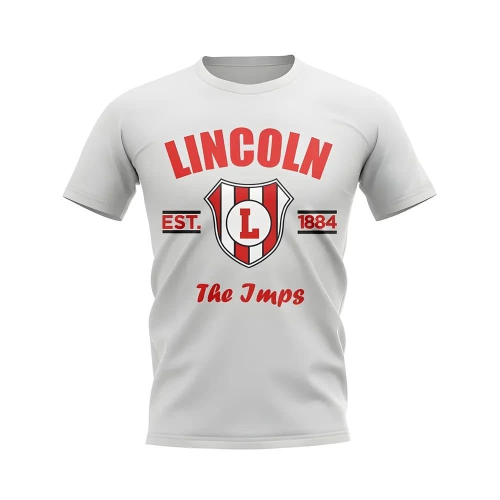 Lincoln Lincoln Men's Personalised Established Football T-Shirt in White