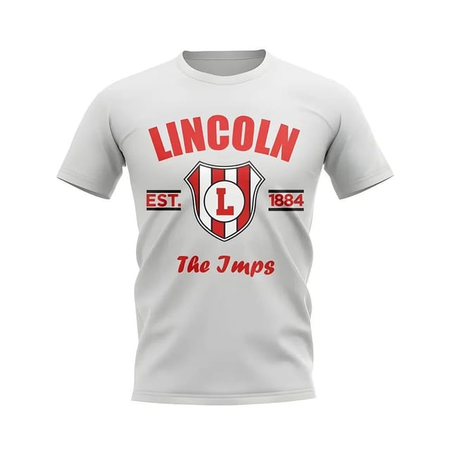 Lincoln Lincoln Men's Personalised Established Football T-Shirt in White - 2