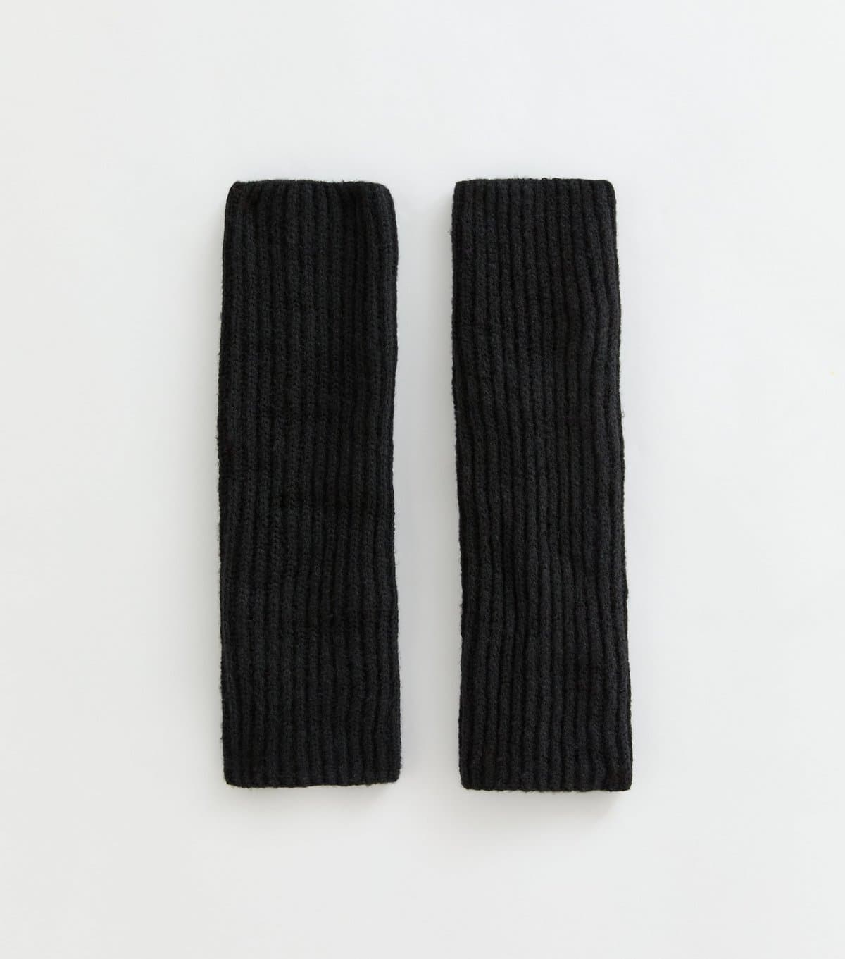 New Look Black Knitted Ribbed Leg Warmers New Look