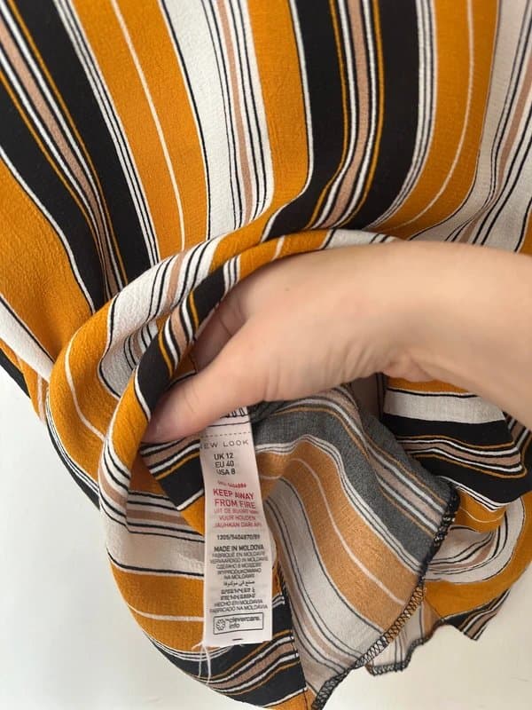 New Look New look size 12 striped spaghetti strap summer tank top