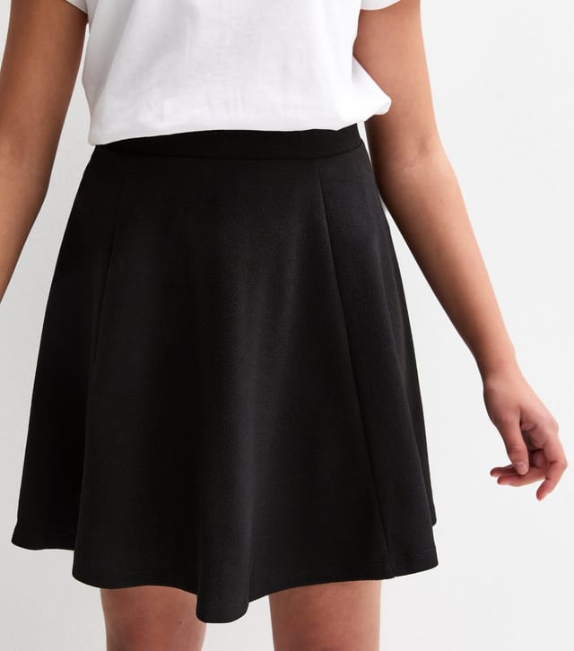 New Look Girls' Pack of 2 Black Jersey School Skater Skirts New Look - 2