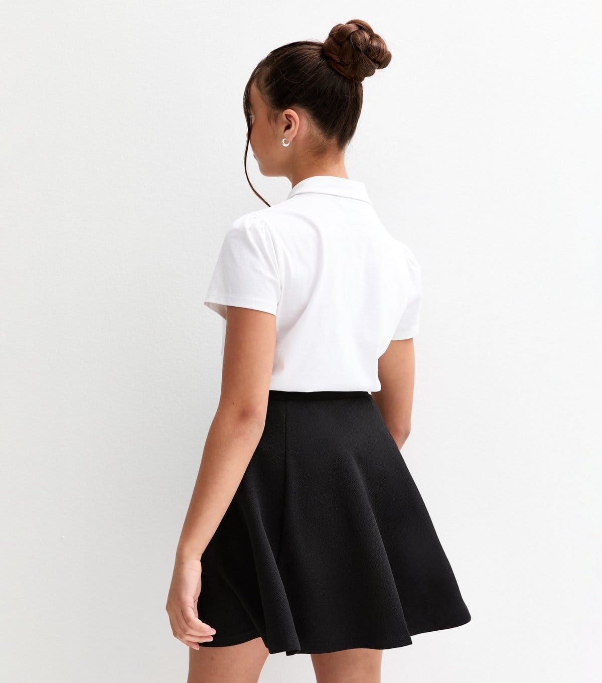 New Look Girls' Pack of 2 Black Jersey School Skater Skirts New Look - 4