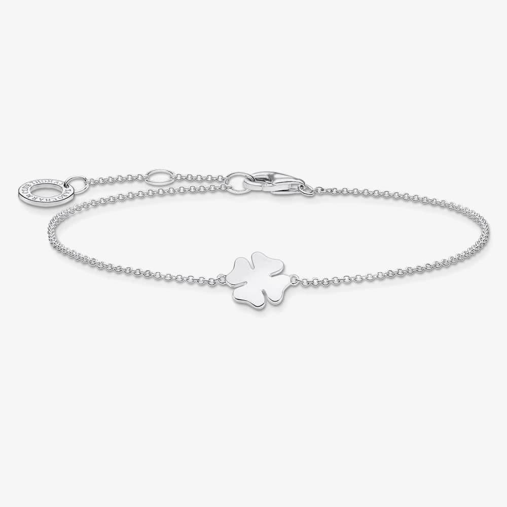 Thomas Sabo THOMAS SABO Women's Silver Cloverleaf Bracelet A1990-001-21-L19V