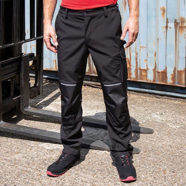 WORK-GUARD by Result WORK-GUARD by Result Men's Slim Softshell Work Trouser in Black - 2