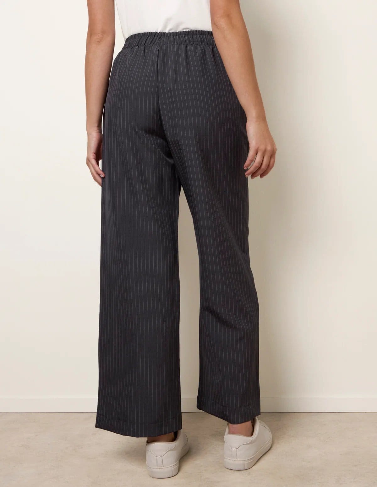 Blue Vanilla Elasticated Waist Pinstripe Trousers - 4