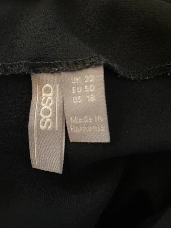 ASOS 🖤 Minimalist Utility ASOS Black Barrel Leg Jumpsuit - Size 22