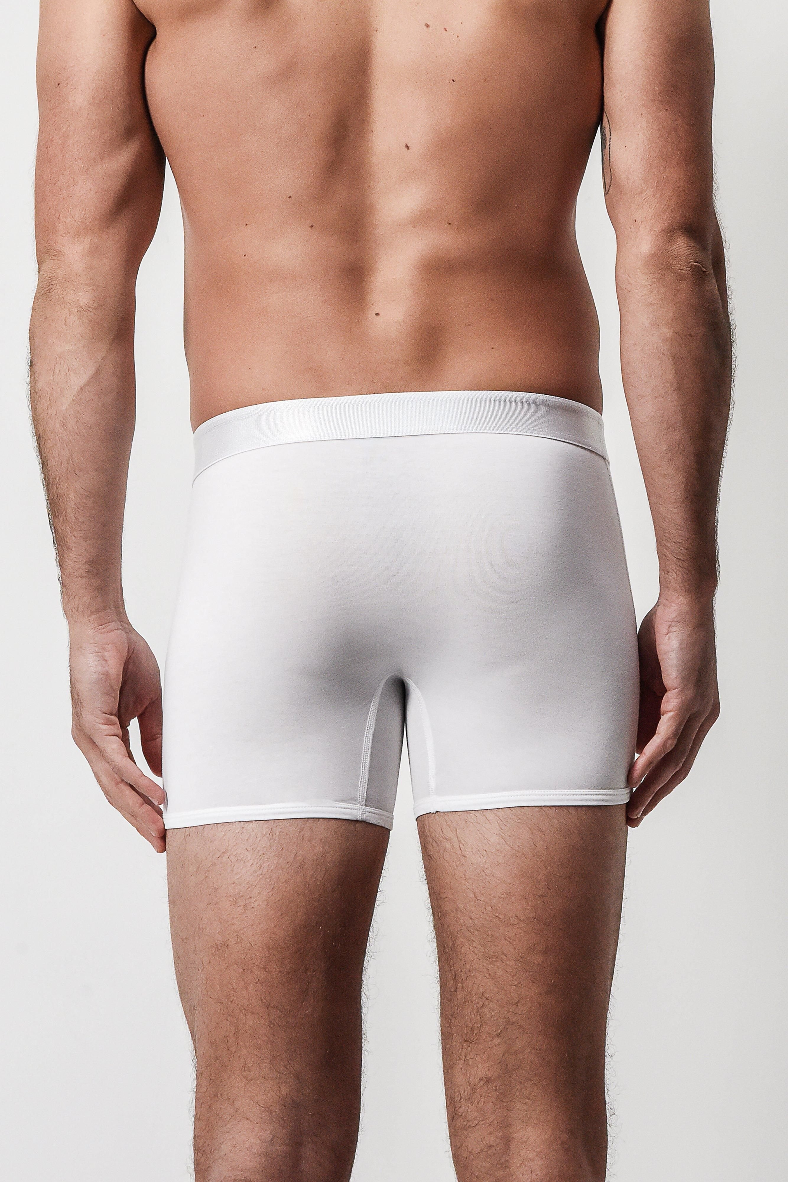 Arlo Hudson Arlo Hudson Men's Plain Tencel™ Trunk in White - 2