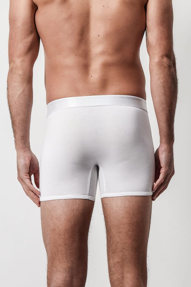 Arlo Hudson Arlo Hudson Men's Plain Tencel™ Trunk in White - 2