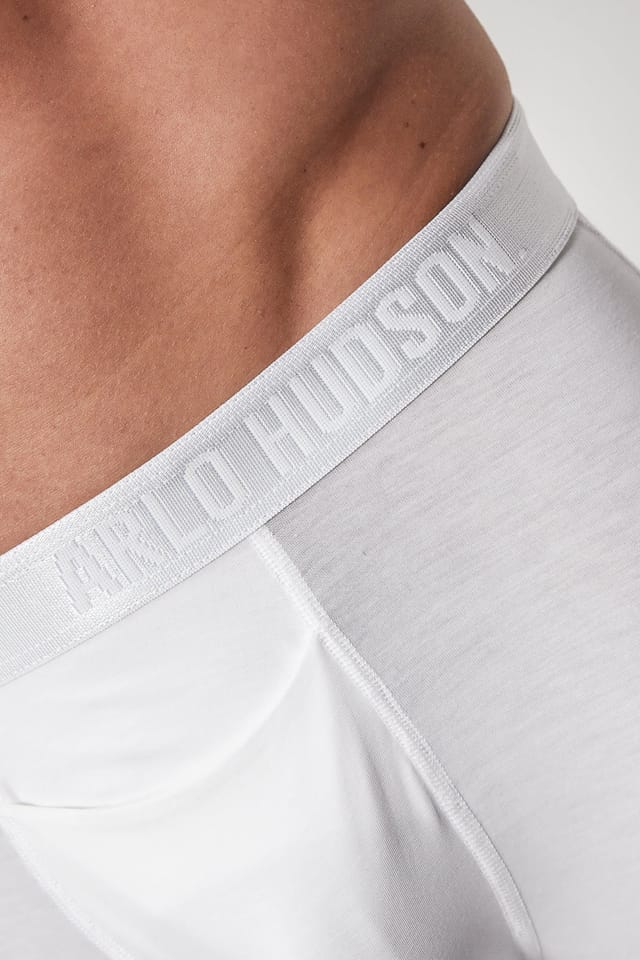 Arlo Hudson Arlo Hudson Men's Plain Tencel™ Trunk in White - 3