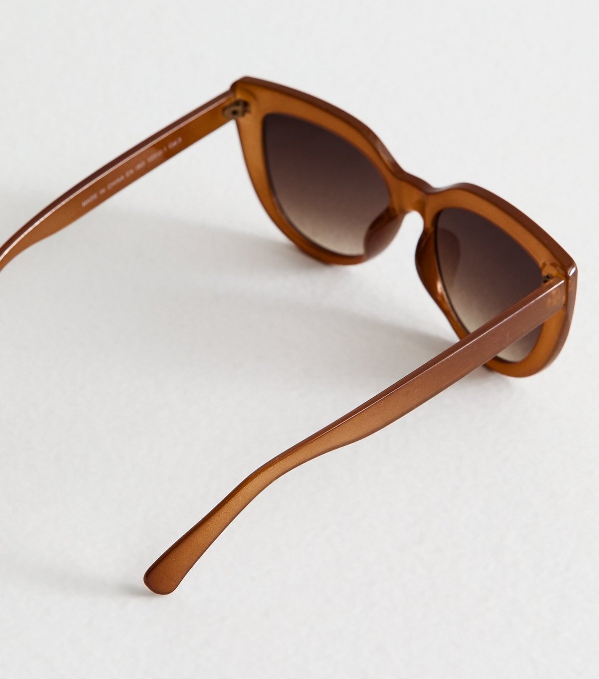 New Look Burnt Orange Chunky Round Cat Eye Sunglasses New Look - 4