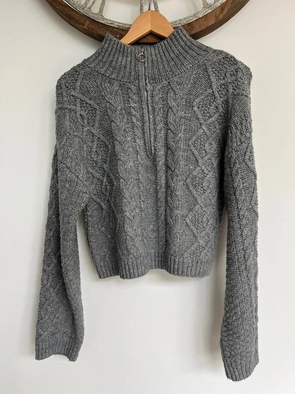 ASOS ASOS design grey cable knit jumper - 1