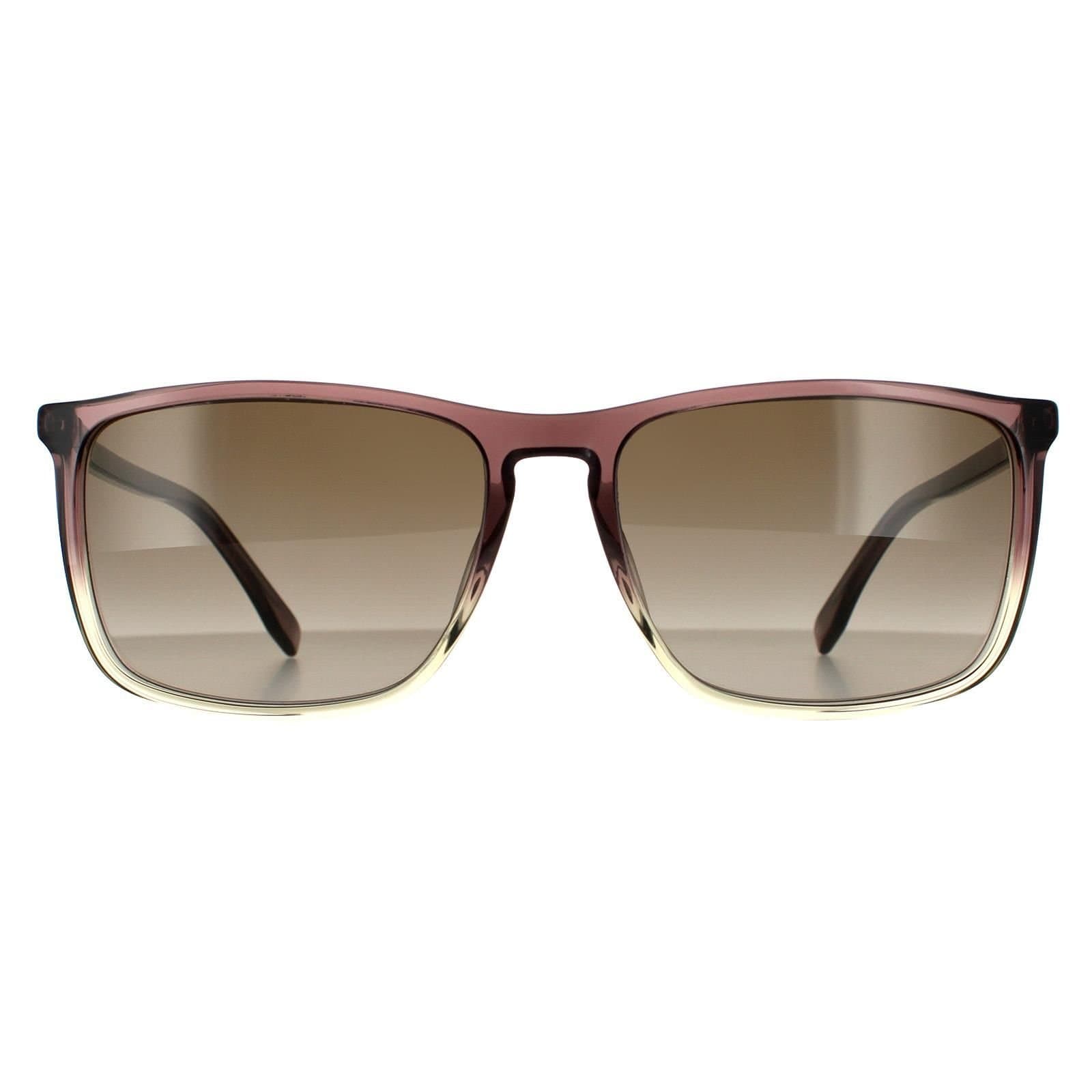 Hugo Boss Hugo Boss Men's Square Brown Grey Brown Gradient Sunglasses
