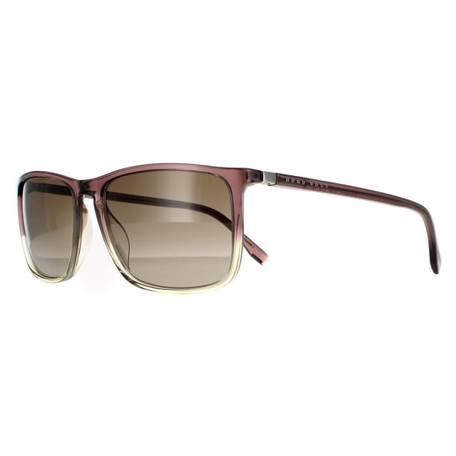 Hugo Boss Hugo Boss Men's Square Brown Grey Brown Gradient Sunglasses - 2