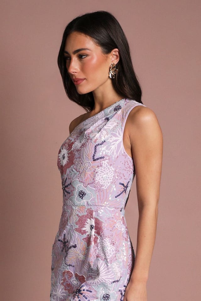 Coast Coast Women's Muse Sequin Embellished Off-The Shoulder Midi Dress in Lilac - 2