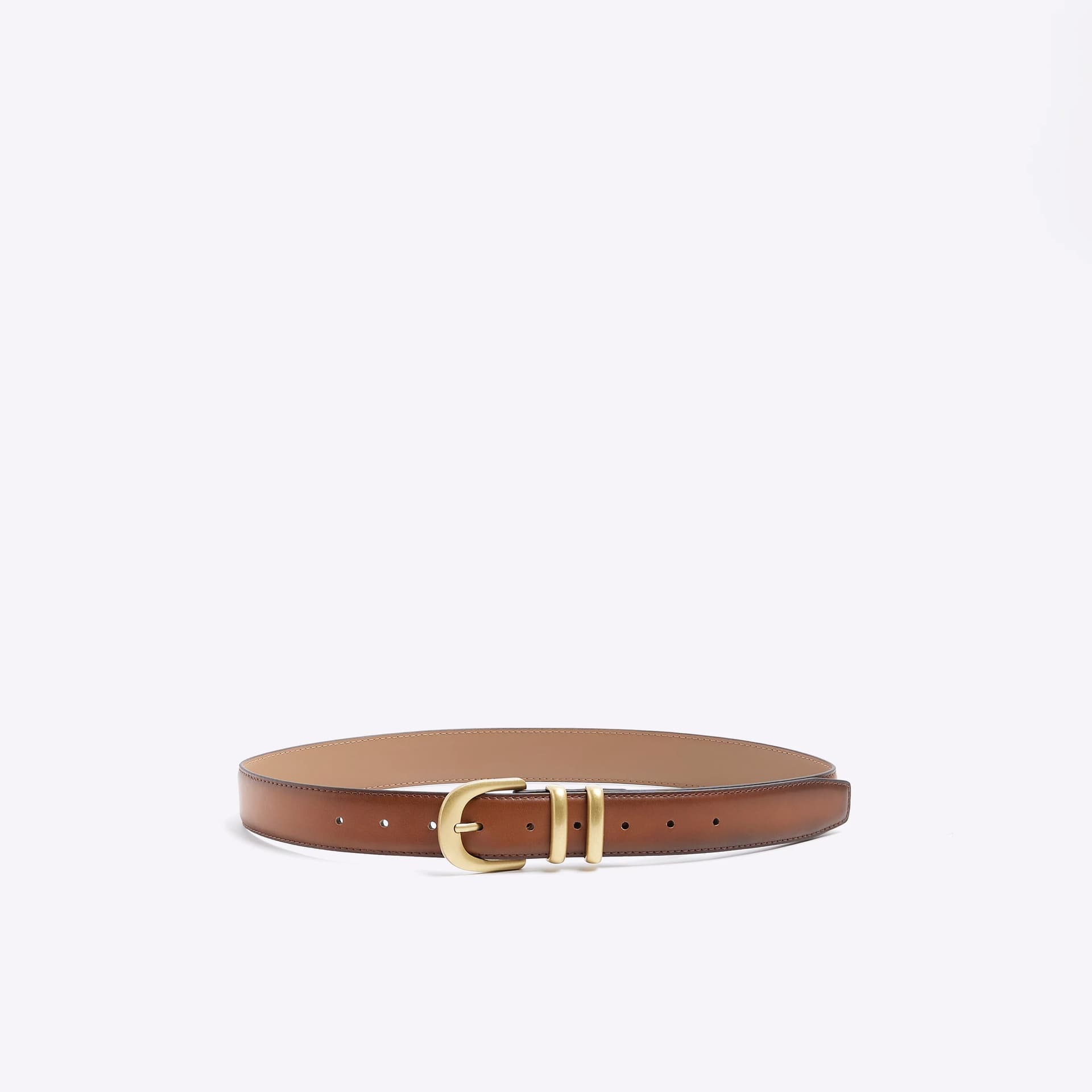 River Island River Island Womens Brown Faux Leather Belt