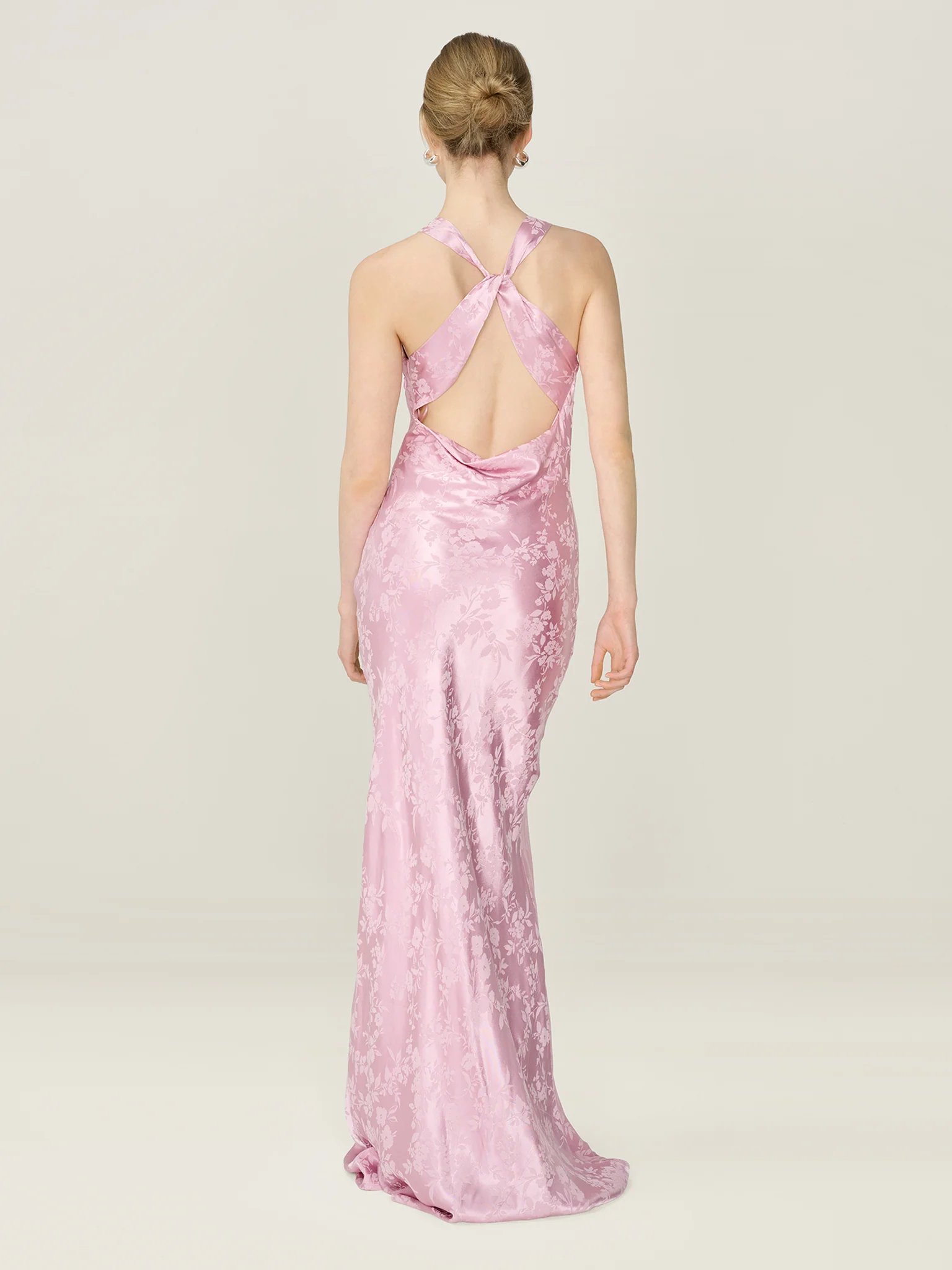 OMNES Jai Jacquard Dress in Bleached Mauve - 2