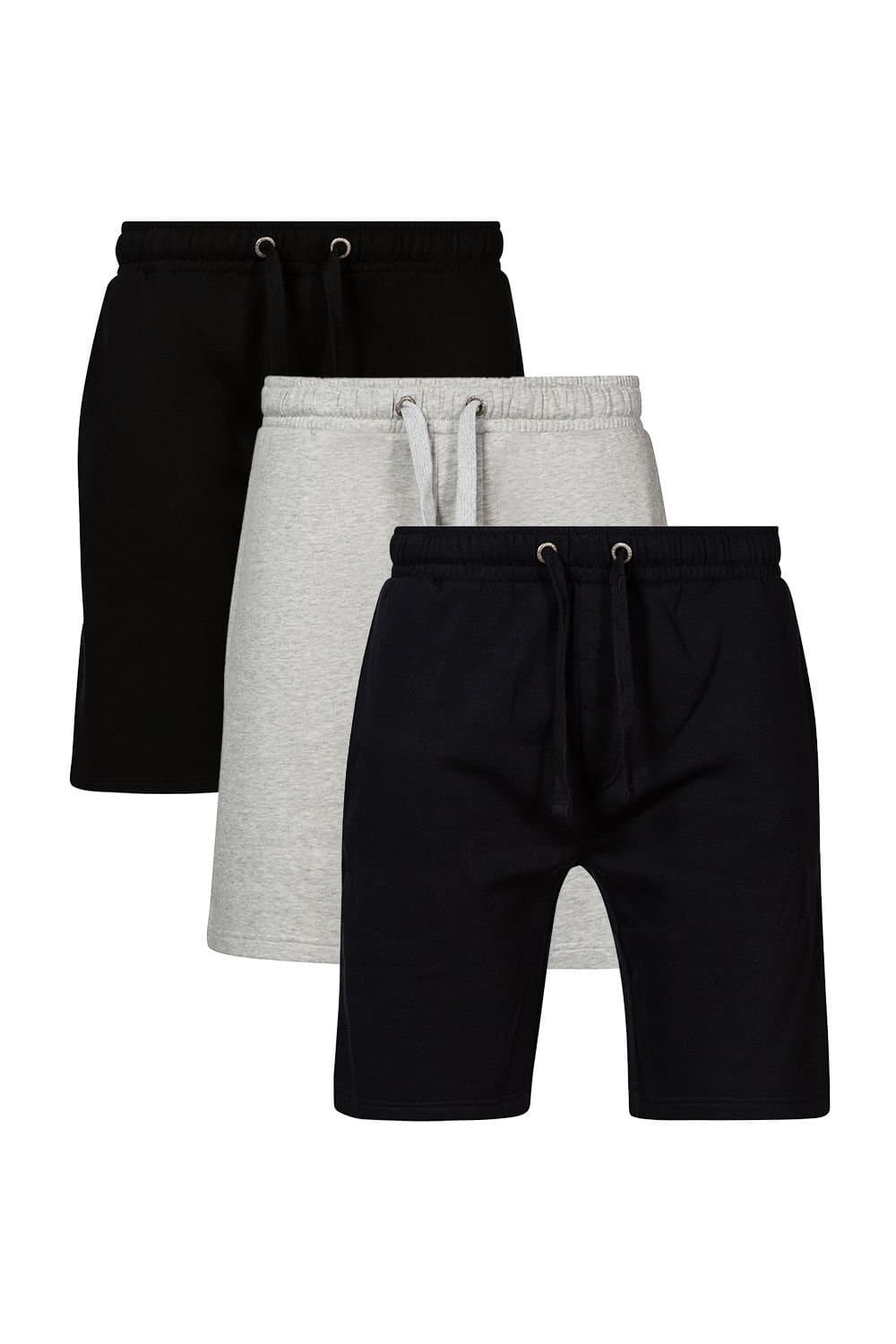 French Connection French Connection Men's 3 Pack Cotton Jersey Shorts in Black