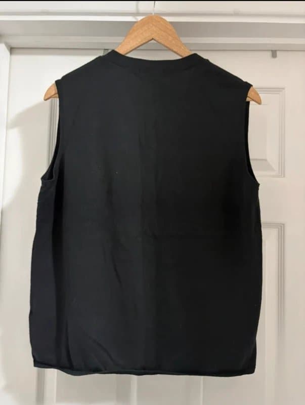 TU Woman Lovely Women's Black V Neck Knitted Sweater Vest Top Waistcoat size 16