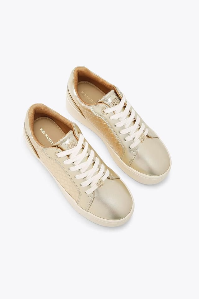 KG Kurt Geiger KG Kurt Geiger Women's 'Lighter Weave' Trainers in Gold - 2
