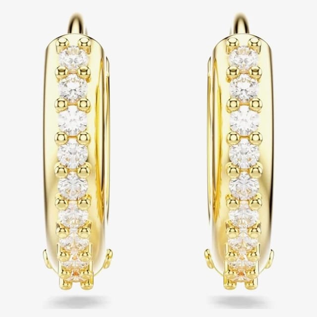 Swarovski Swarovski Women's Matrix Gold Tone Plated Mini Hoop Earrings 5697228 - 2