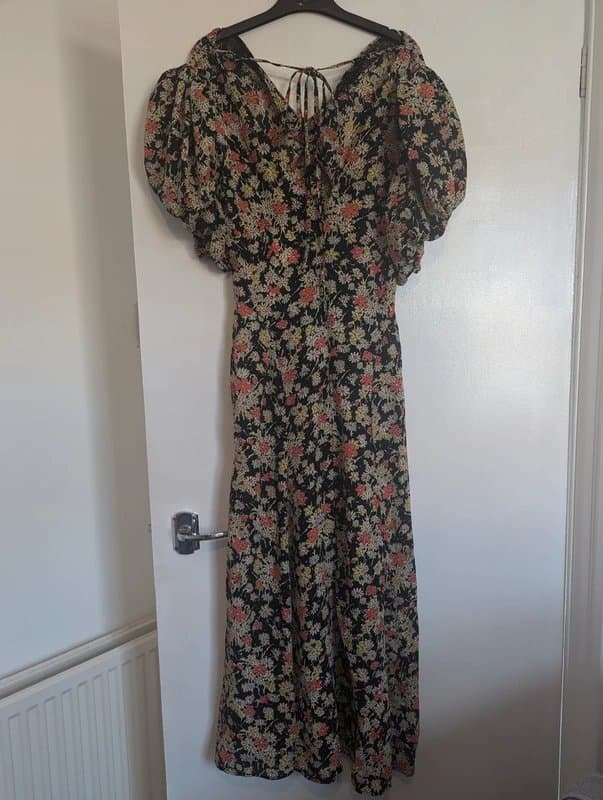 Topshop Topshop grunge floral midi dress
