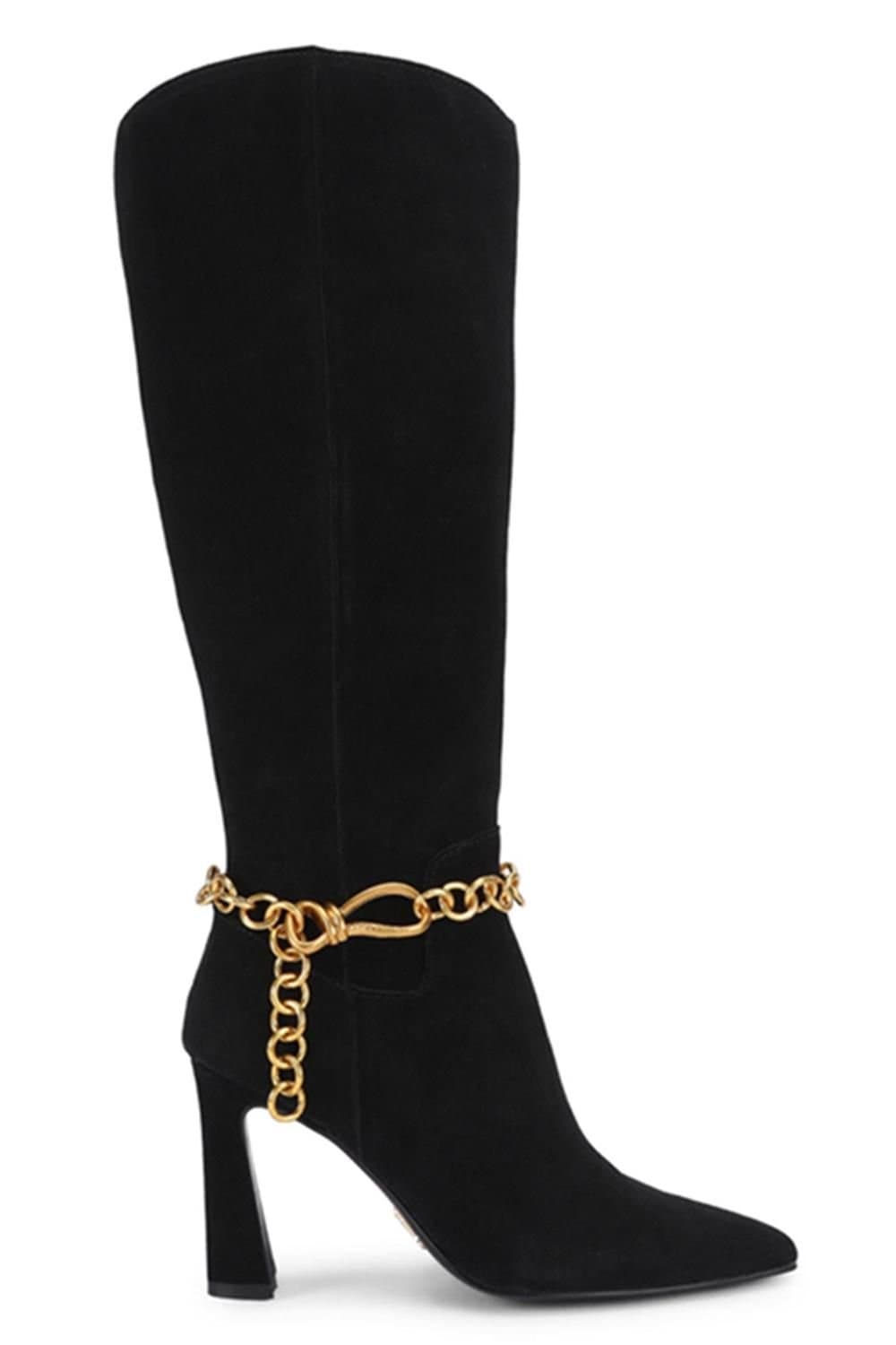 Steve Madden STEVE MADDEN Women's 'Skorcher Black Suede' Suede Boots
