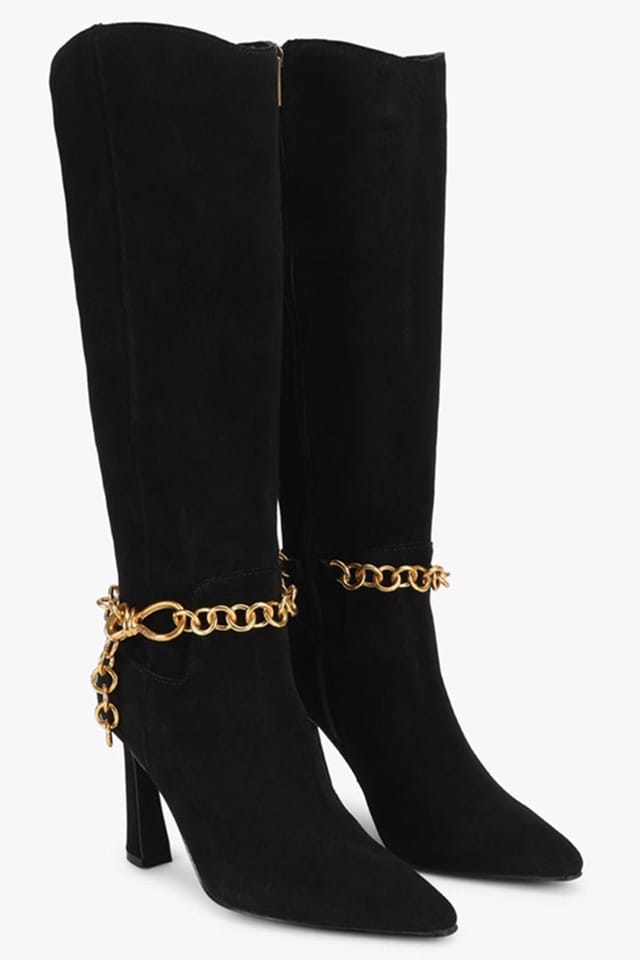 Steve Madden STEVE MADDEN Women's 'Skorcher Black Suede' Suede Boots - 2