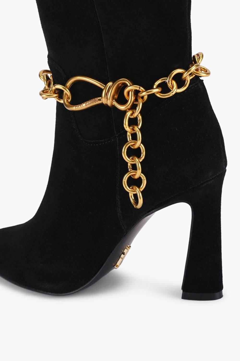 Steve Madden STEVE MADDEN Women's 'Skorcher Black Suede' Suede Boots - 4