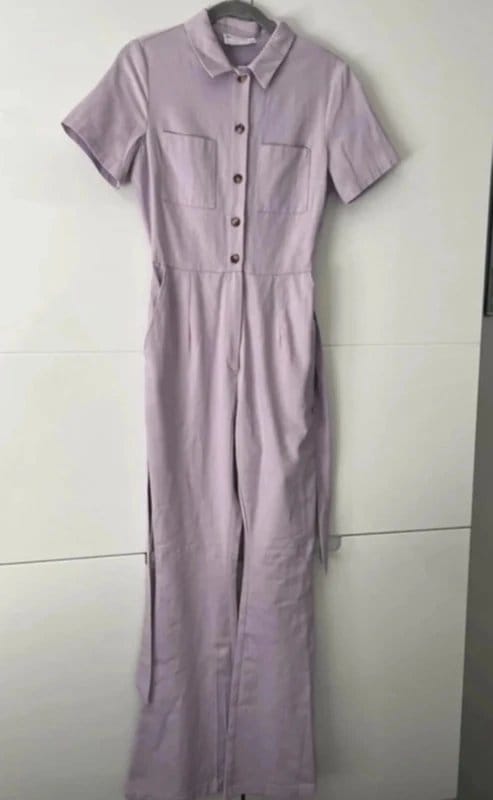 ASOS Lilac Twill 70s Kickflare Boilersuit