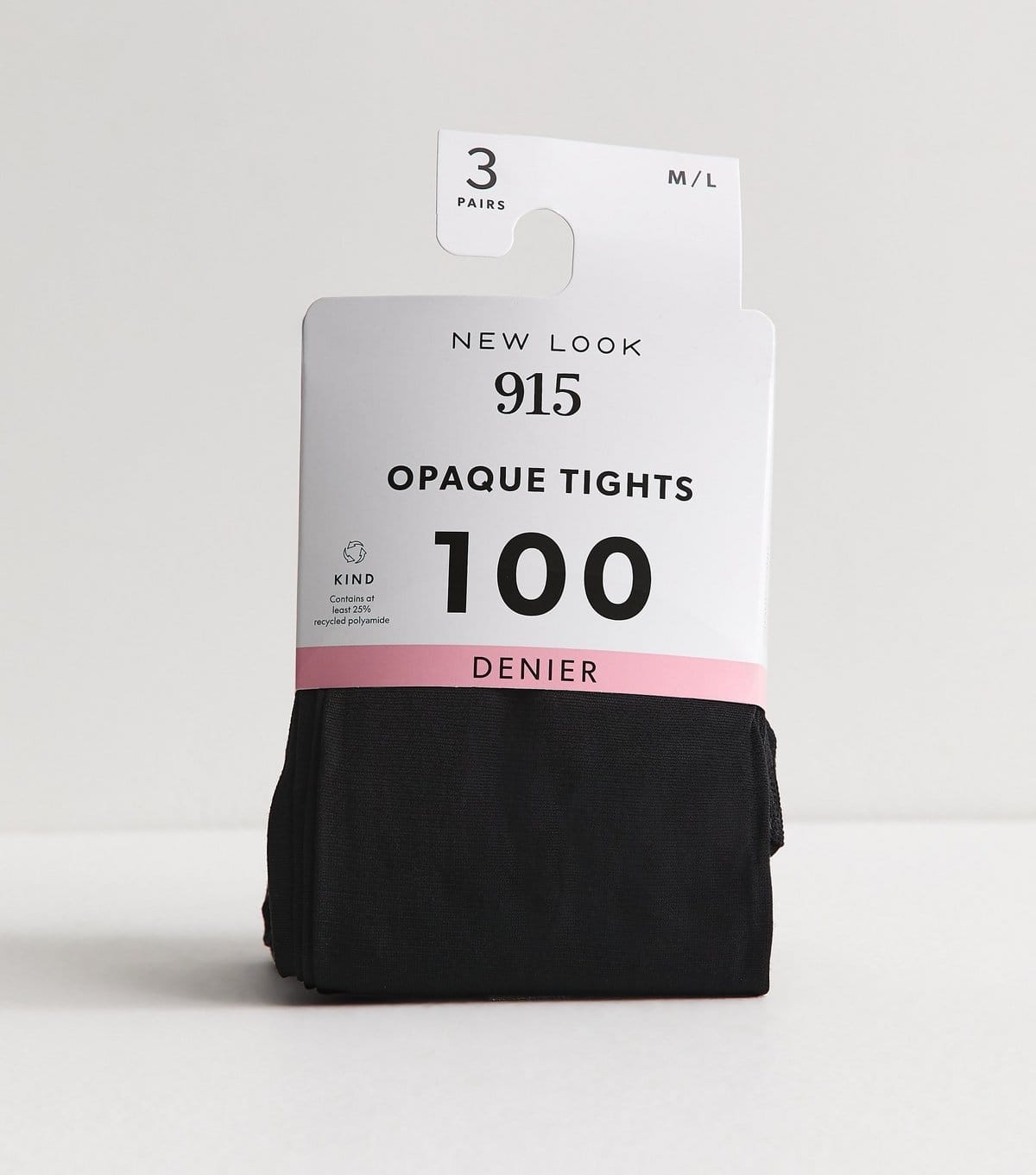 New Look Pack of 3 Black 100 Denier Opaque Tights