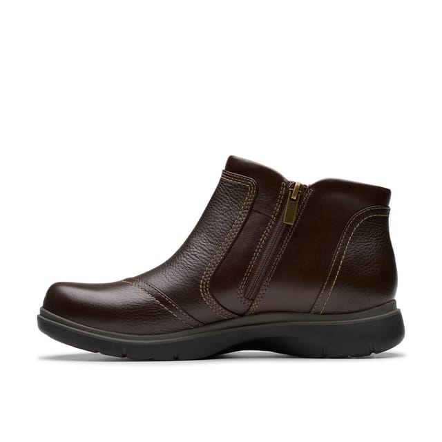 Clarks Clarks Women's Certina Joy Dark Brown Leather Ankle Boots - 2