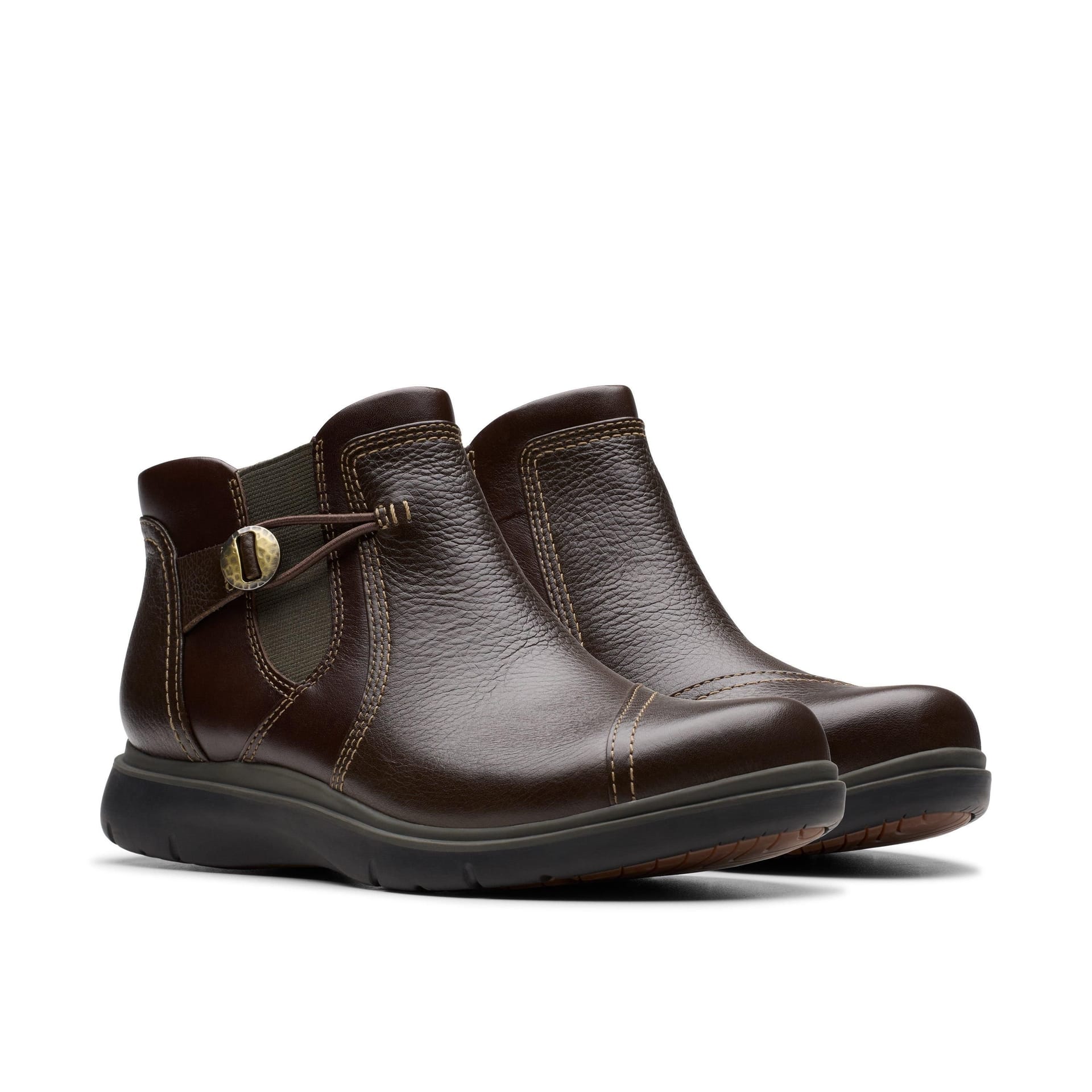 Clarks Clarks Women's Certina Joy Dark Brown Leather Ankle Boots - 4