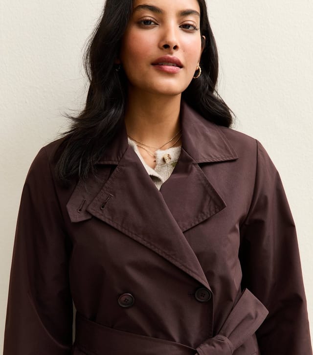 New Look Women's Brown Double Breasted Trench Coat New Look - 2