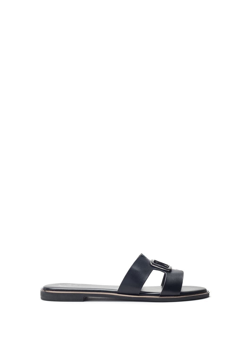 Moda In Pelle Moda In Pelle Black Leather Sandals