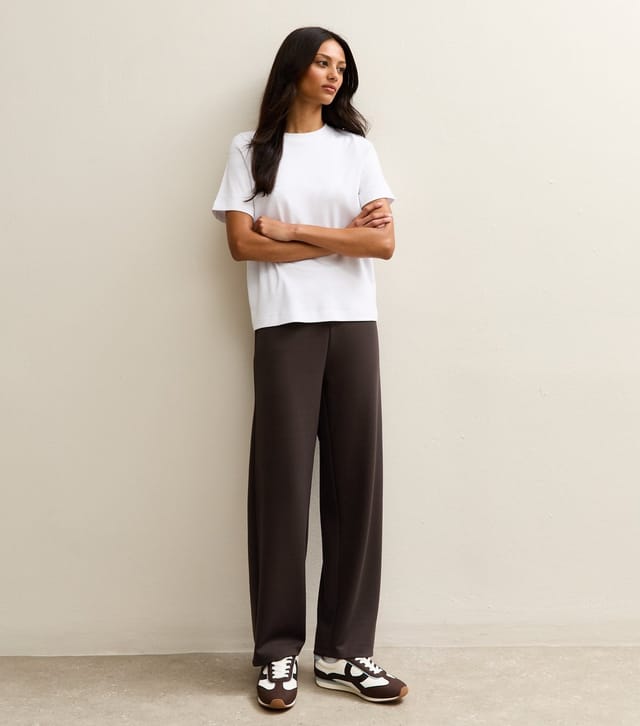 New Look Women's Premium Dark Brown Barrel Leg Joggers New Look - 3