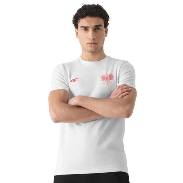 4F 4F Men's RL9 Logo T-Shirt in White - 3