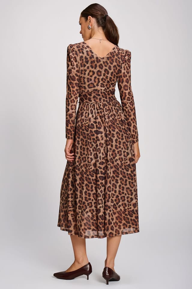 Jolie Moi Jolie Moi Women's Mesh Long Sleeve Pleated Maxi Dress - 2