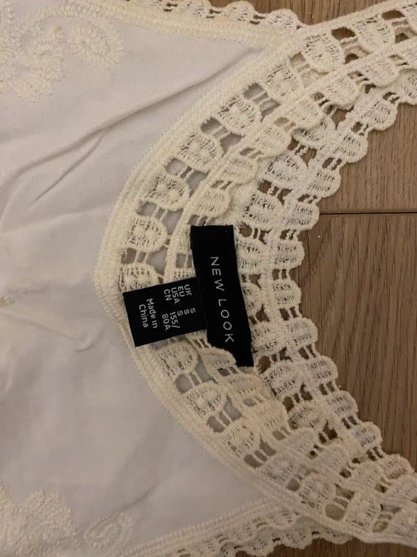 New Look White top with embroidered detail
