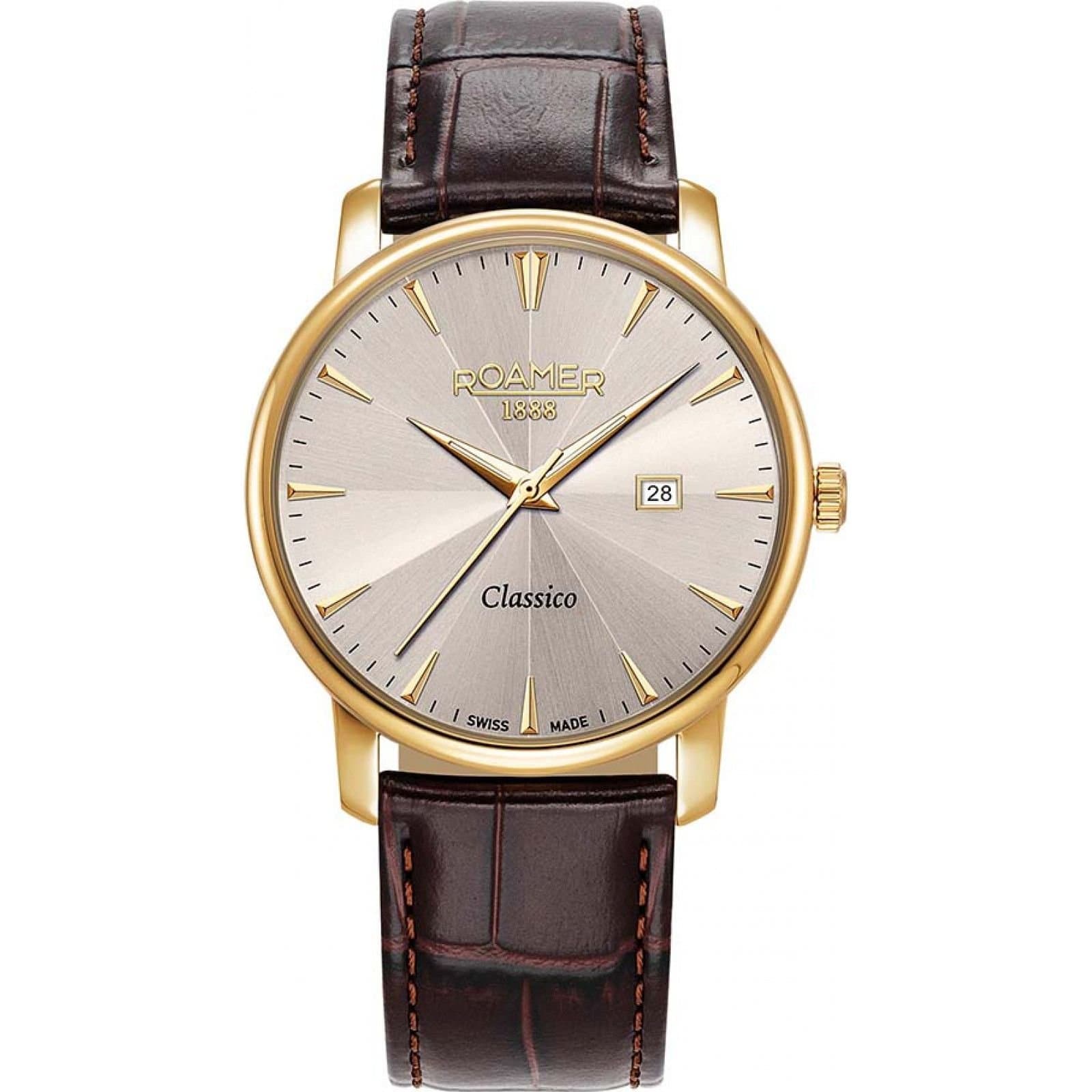 Roamer Roamer Men's 971856-48-55-05 Classico 40mm Quartz Watch in Brown