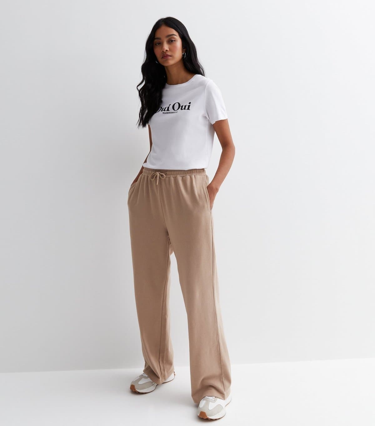 New Look Women's Camel Wide Leg Joggers New Look