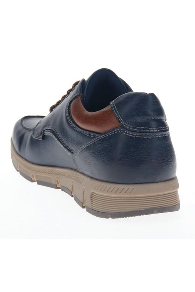 Pavers Pavers Men's Wide Fit Casual Lace Up Trainers in Navy - 3