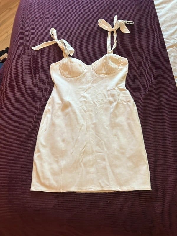 Topshop Topshop white ruched detail mini dress - 1