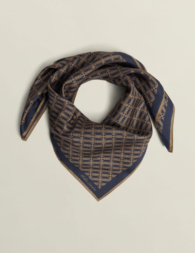 Hobbs London Hobbs London Women's Bria Silk Scarf in Dark Navy - 2