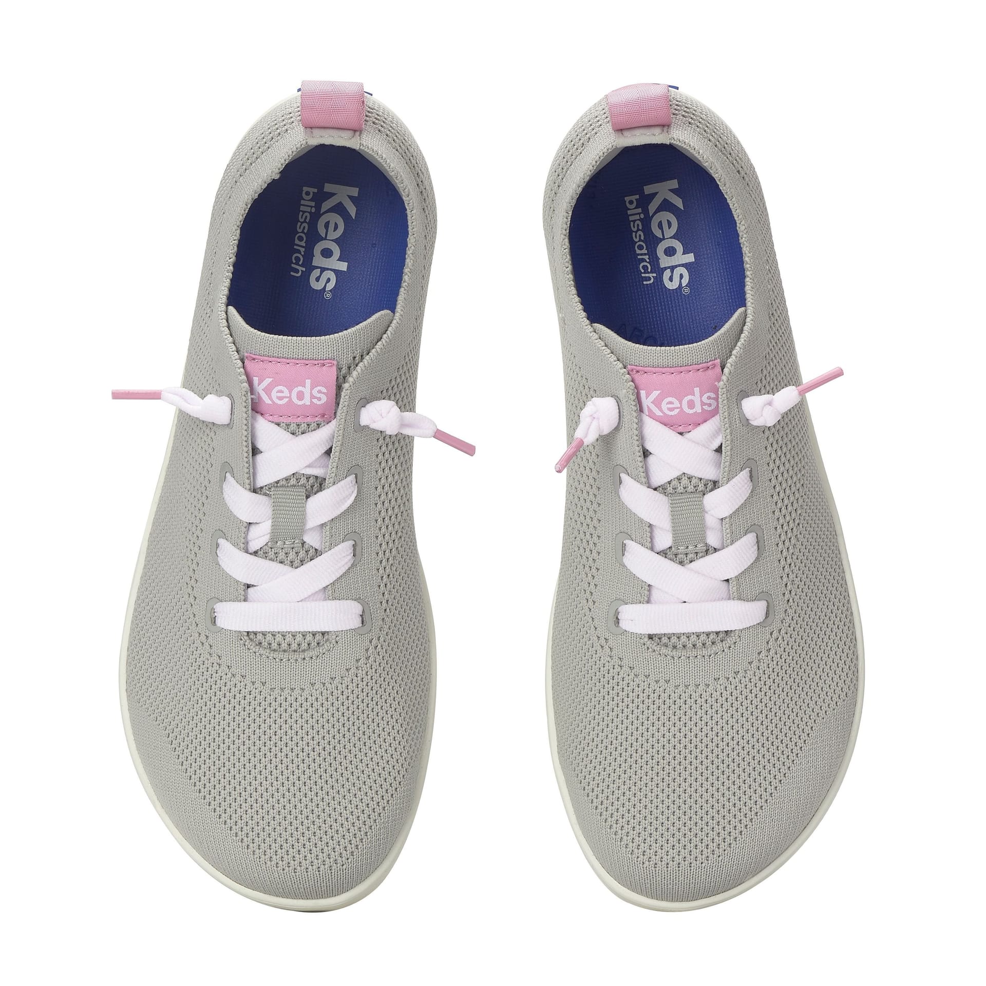keds Keds Women's Blissmove Champ Eng Knit Sneaker in Light Grey - 4