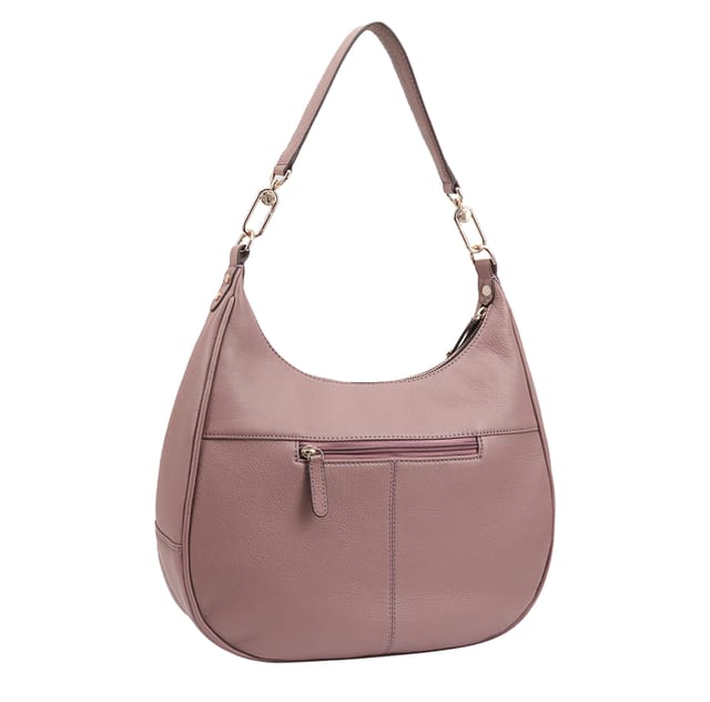 Paul Costelloe Paul Costelloe Women's Anano Leather Tote/Shoulder Bag in Mauve - 2