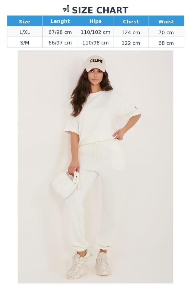Love Lace Love Lace Women's Viscose Elastane Sweatshirt & Jogger Set in Cream - 3
