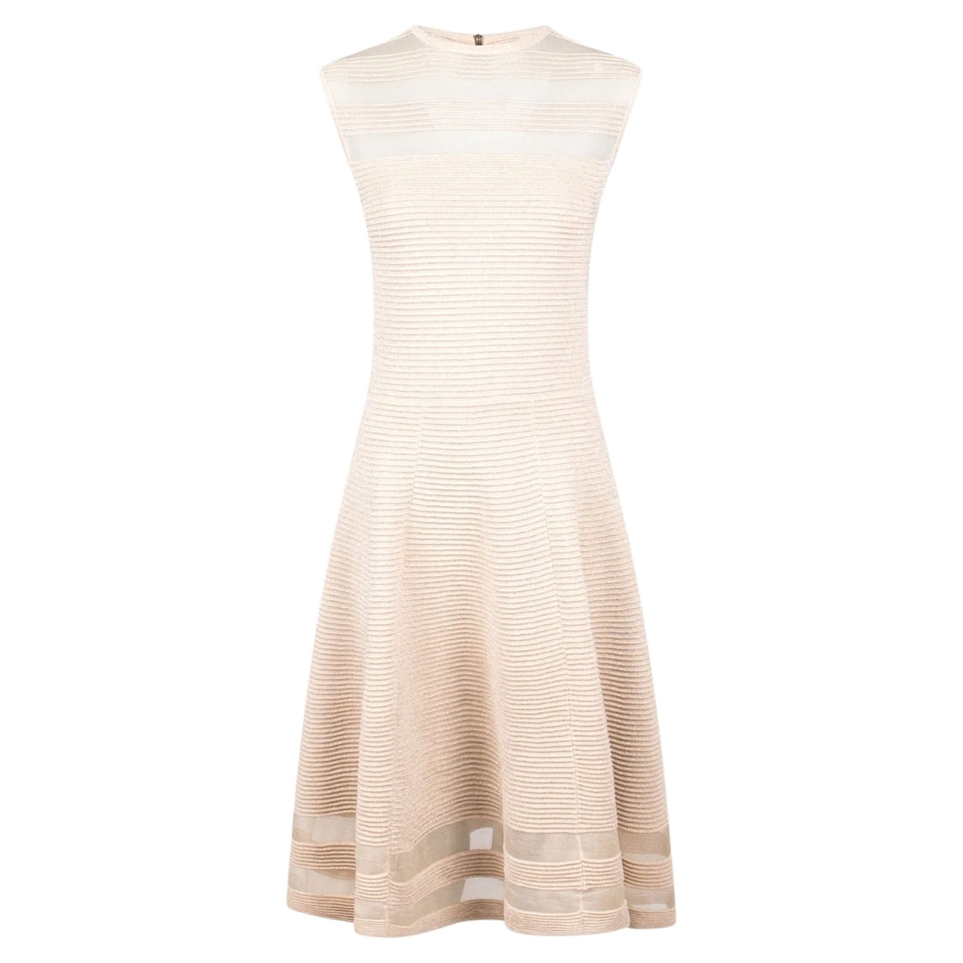 Ted Baker Ted Baker Women's Saalli Sleeveless Round Neck Regular Fit Midi Dress in Beige